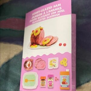 Miniature Honey-Glazed ham Easter set miniverse